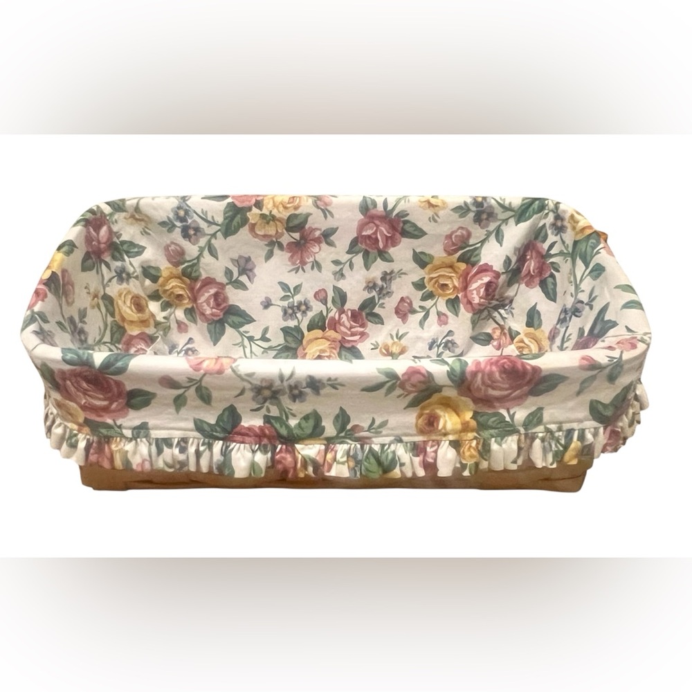 Longaberger basket with Floral Fabric Liner.